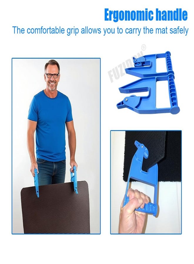 FUZIDDN Pair of Mat Movers Tool - Ergonomic Rubber Mat Grippers for Gym/Horse/Stall Mats | Stainless Steel Anti-Slip Design & IP67 Waterproof | Saves 70% Time vs Manual Handling - Image 2